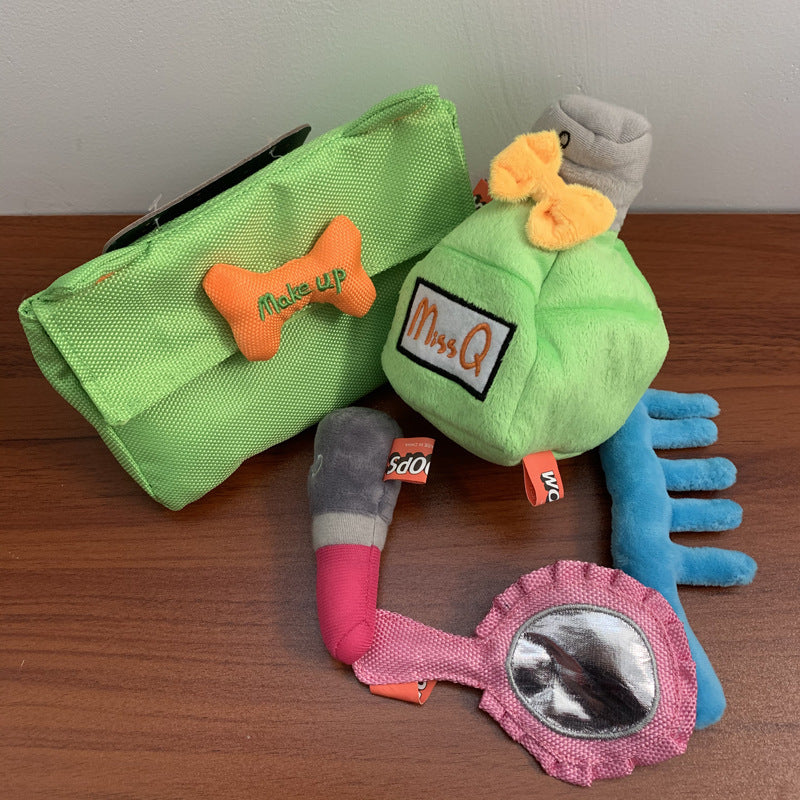 Dog Toys Set Hide And Seek Plush Squeaky