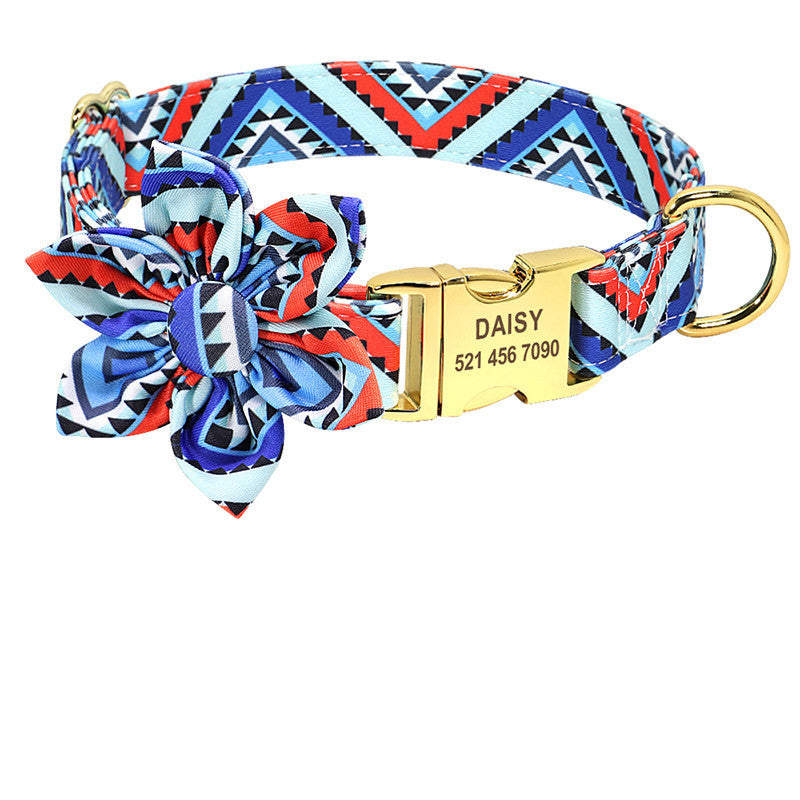 Fashion Printed pet Collar Personalized Nylon Dog Collar