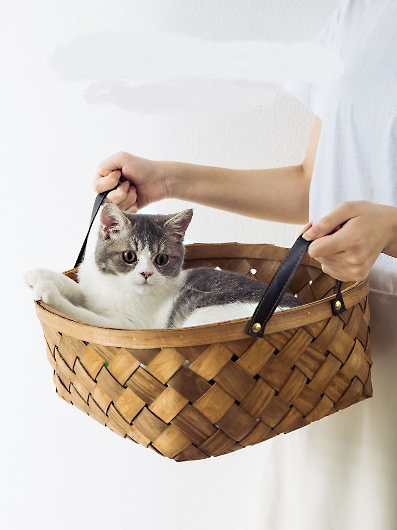 Bamboo Rattan Pet Bed House