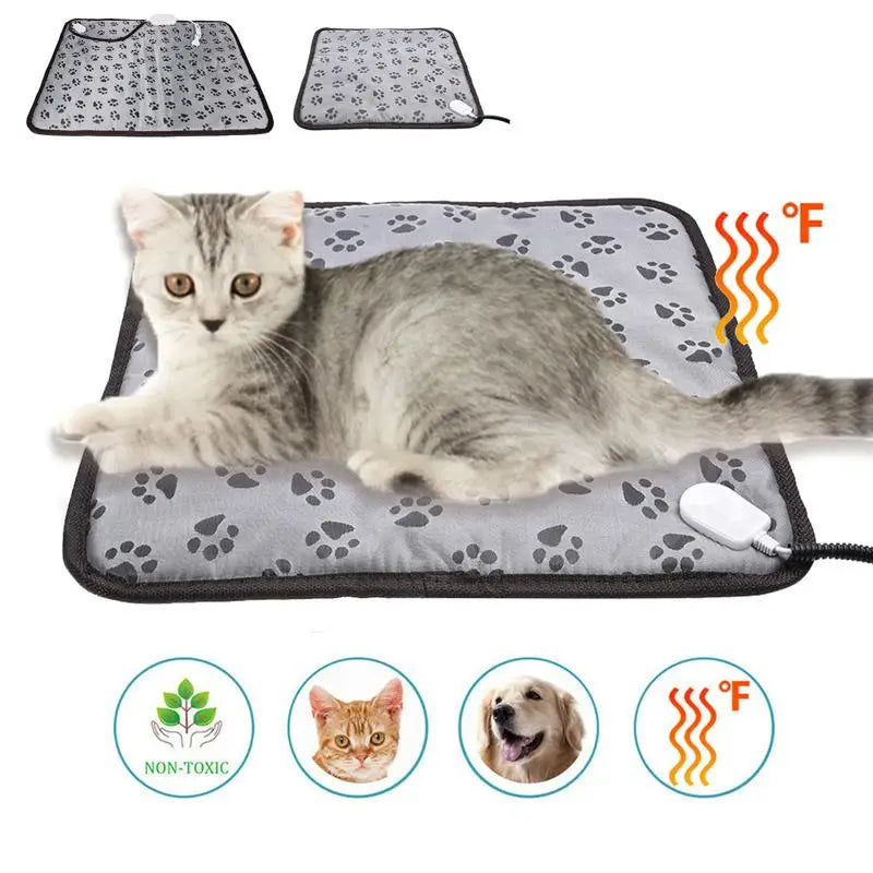 Adjustable Pet Heating Pad Blanket โ Warm & Safe Electric Heated Mat for Dogs, Cats & Puppies