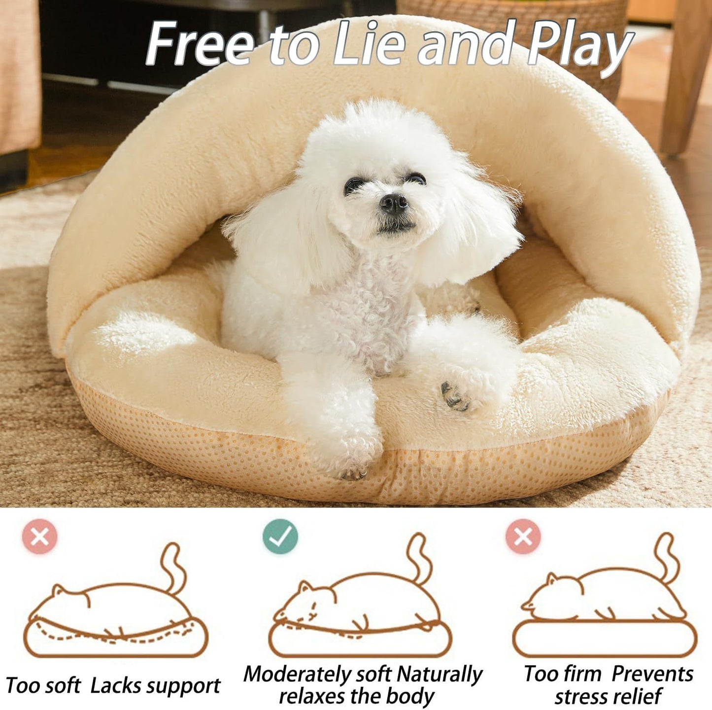Pet Bed Ultra Soft Cute Plush Slipper