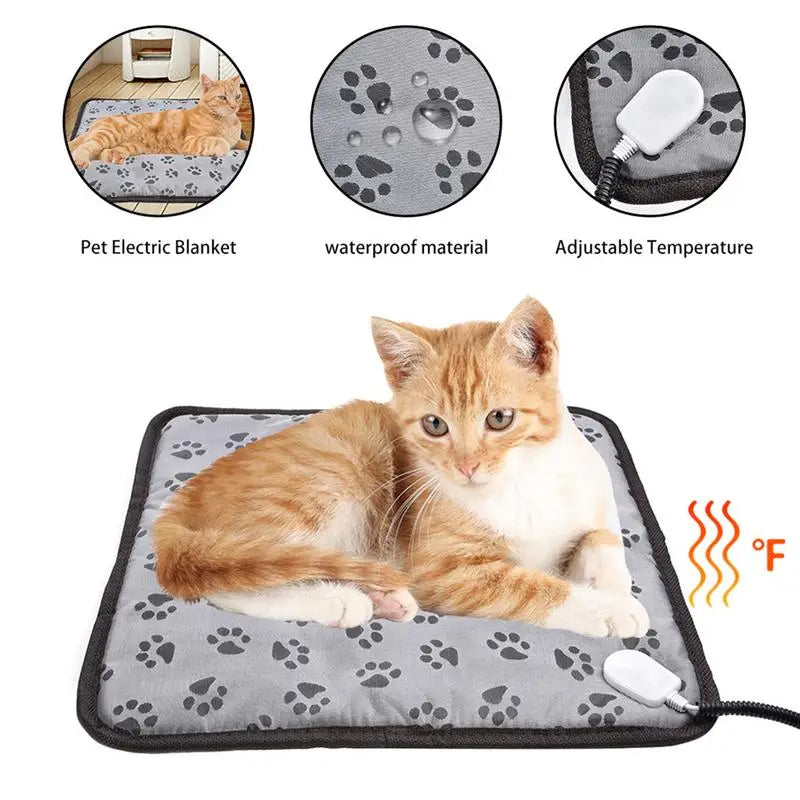 Adjustable Pet Heating Pad Blanket โ Warm & Safe Electric Heated Mat for Dogs, Cats & Puppies