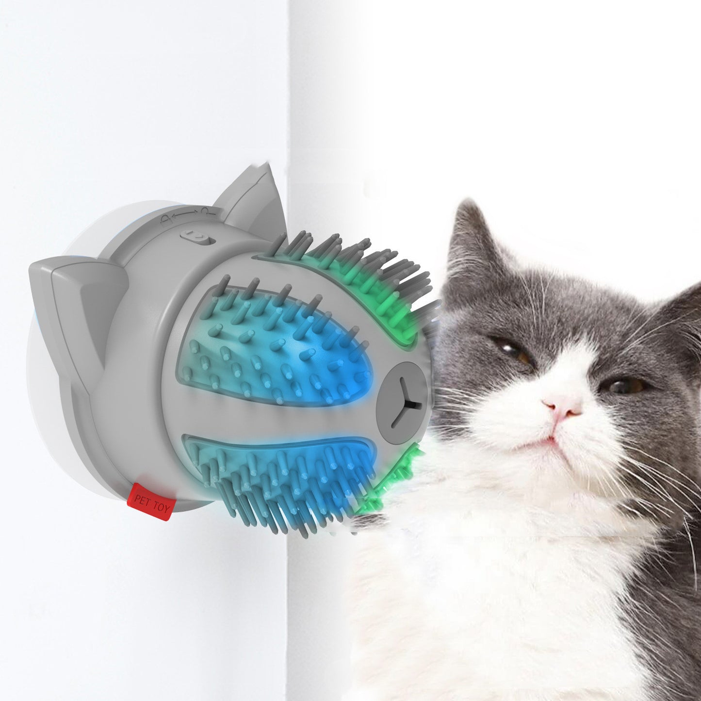 Electric Pets Cat Brush LED Toy Massager