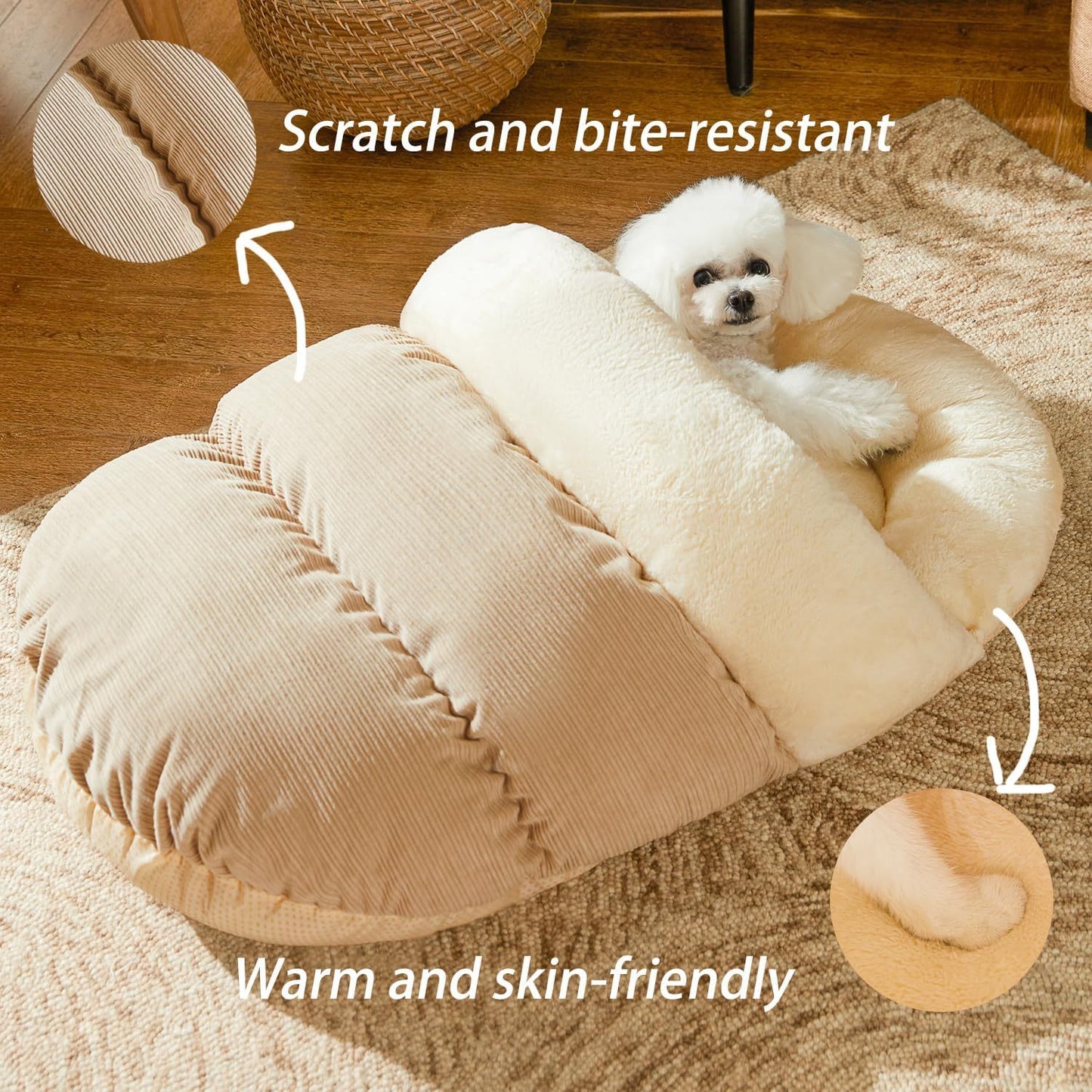 Pet Bed Ultra Soft Cute Plush Slipper