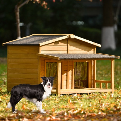 GO 47.2" Large Wooden Dog House – The Perfect Home for Your Pup!