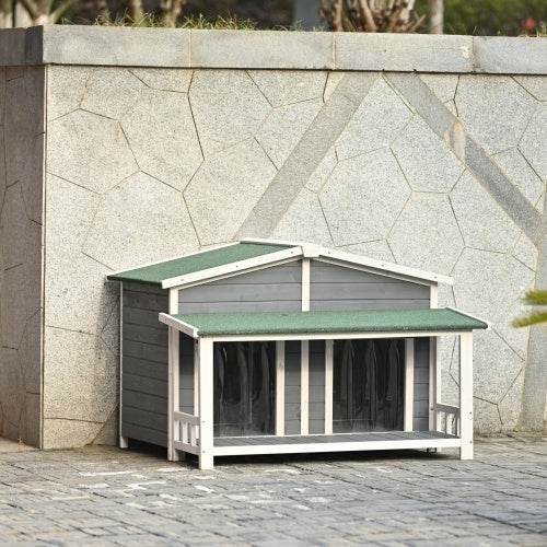 GO 47.2" Large Wooden Dog House – The Perfect Outdoor & Indoor Retreat!