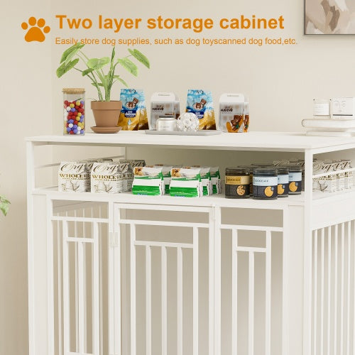 43.3” Large Wooden Dog Cage Furniture – Stylish & Functional Pet House!
