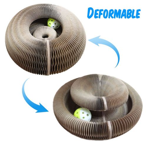 🧲 Magic Organ Cat Scratching Board – Foldable Corrugated Cardboard Cat Toy & Lounge