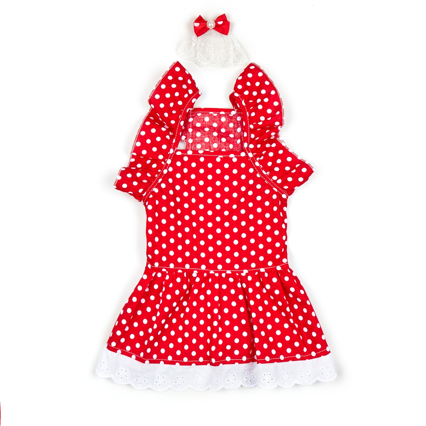 Polka Dot Pet Dress with Headband – Adorable & Stylish Outfit! ✨