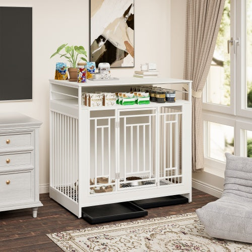 43.3” Large Wooden Dog Cage Furniture – Stylish & Functional Pet House!