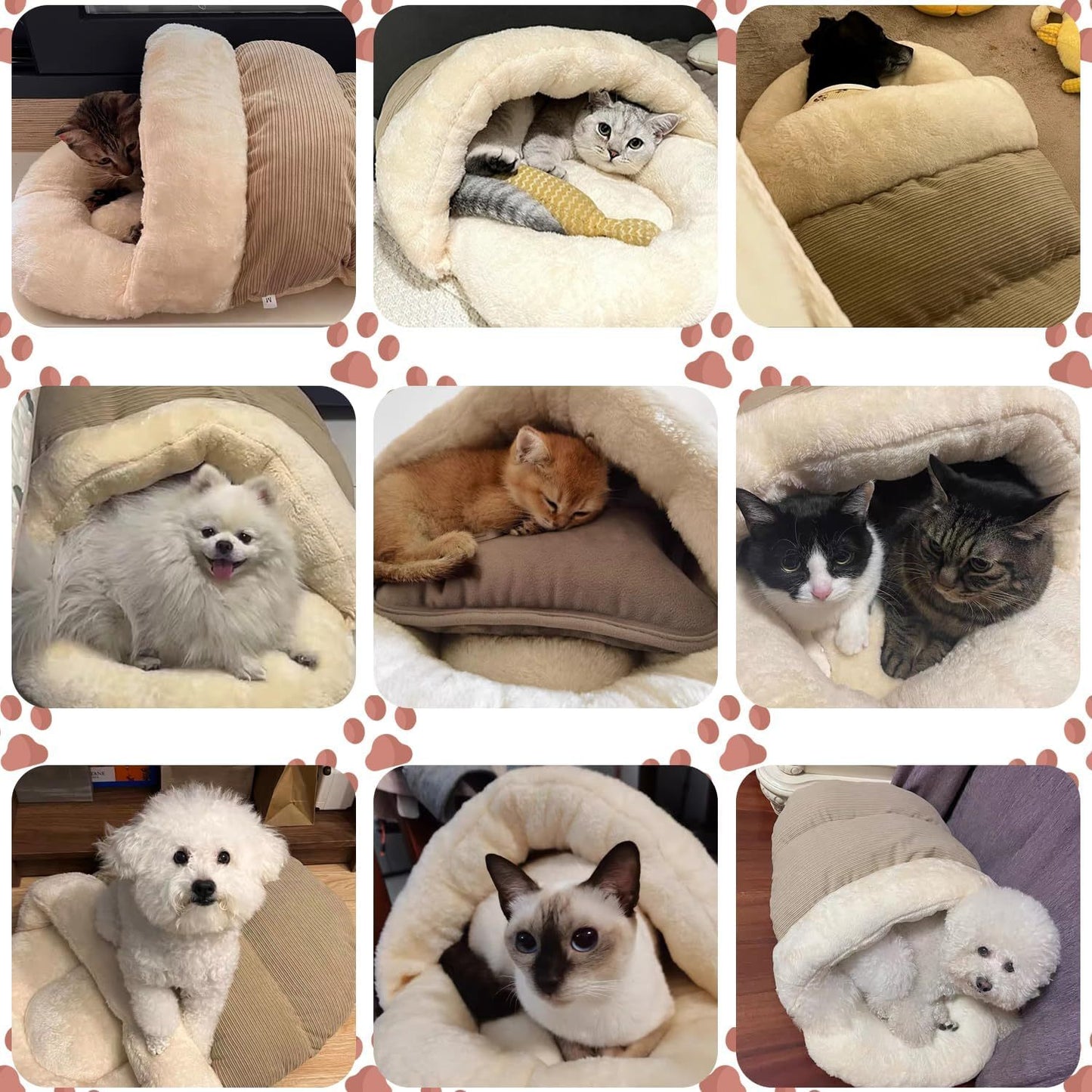 Pet Bed Ultra Soft Cute Plush Slipper