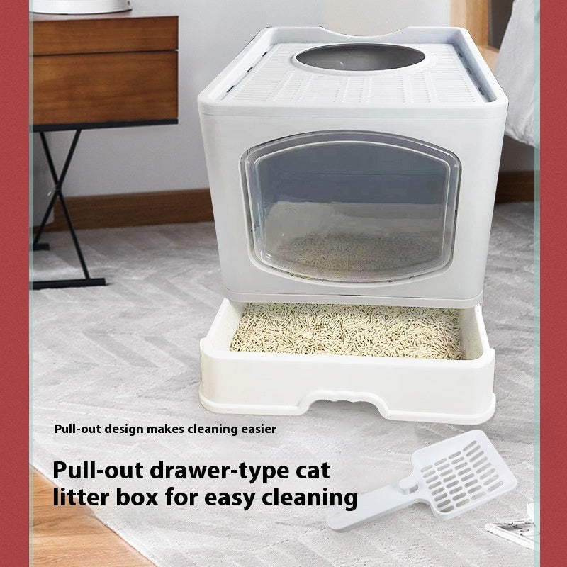 No Plus-sized Folding Litter Box Fully Enclosed Cat Toilet