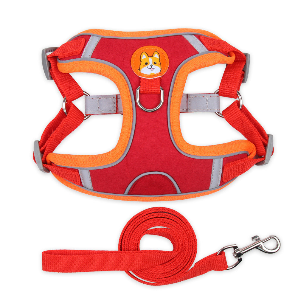 Soft & Comfortable Reflective Dog Harness with Leash