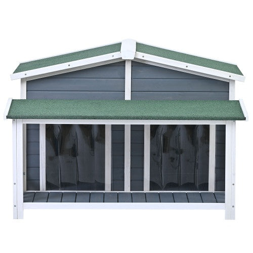 GO 47.2" Large Wooden Dog House – The Perfect Outdoor & Indoor Retreat!