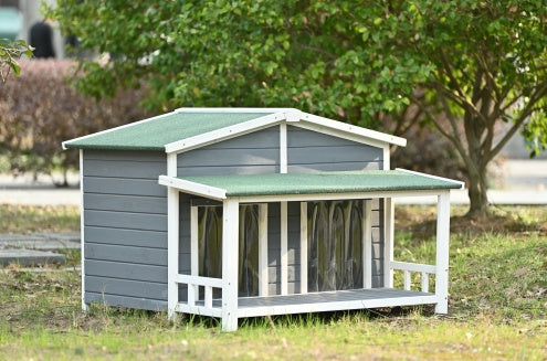 GO 47.2" Large Wooden Dog House – The Perfect Outdoor & Indoor Retreat!