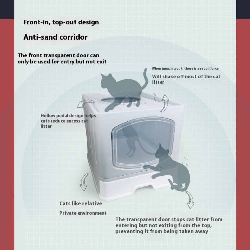 No Plus-sized Folding Litter Box Fully Enclosed Cat Toilet
