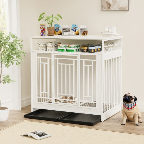 43.3” Large Wooden Dog Cage Furniture – Stylish & Functional Pet House!