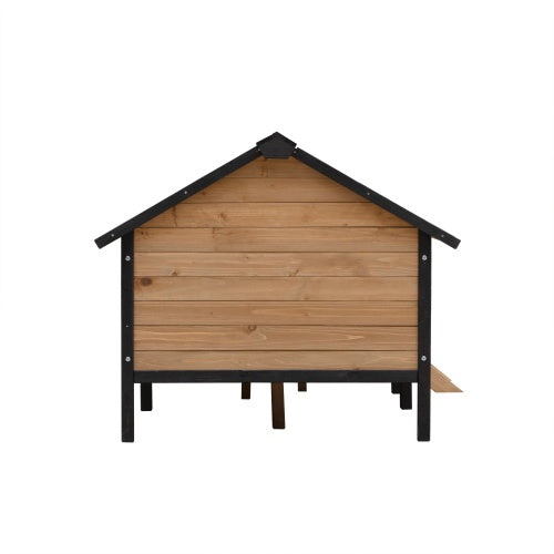 Outdoor Large Cabin-Style Wooden Kennel with Porch – Ultimate Comfort for Your Pet!