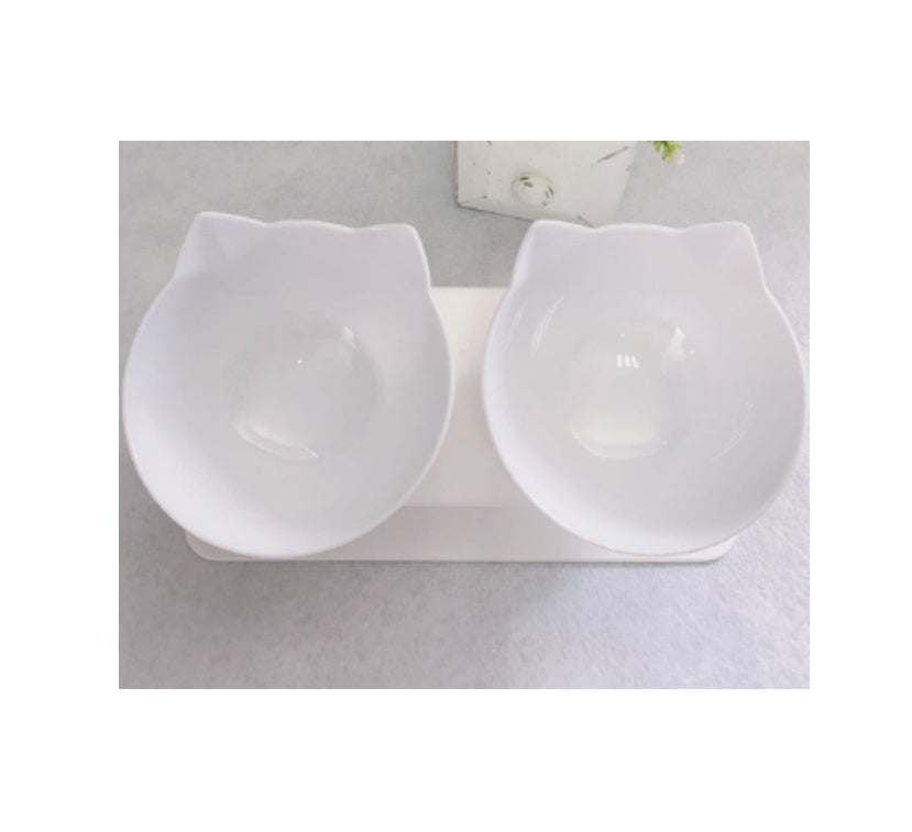 15° Tilted Cat Bowl – Comfortable & Healthy Feeding for Your Pet!