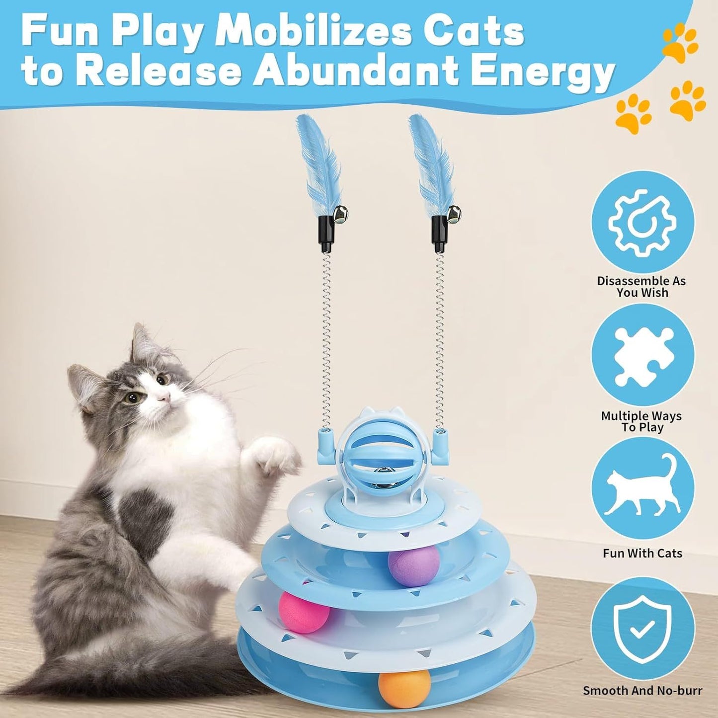 Cat Puzzle & Ball Toy
