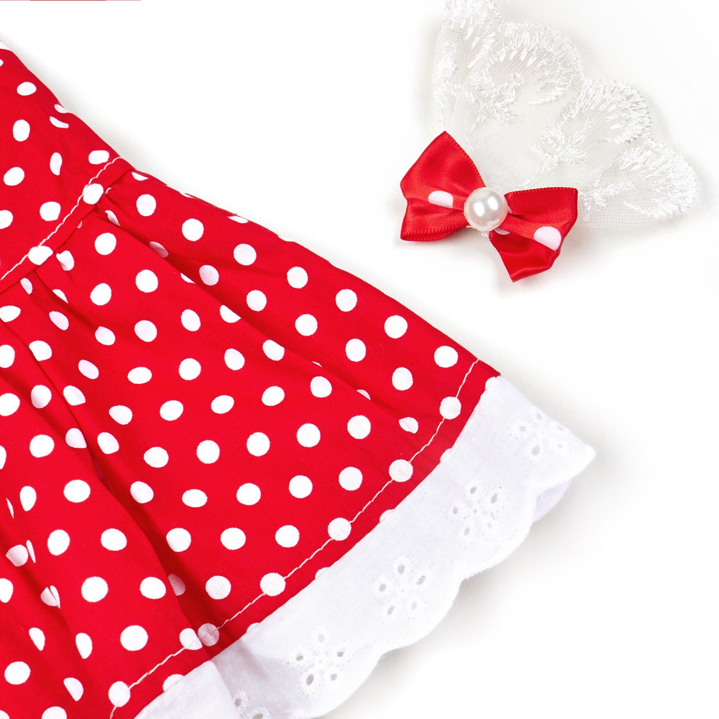 Polka Dot Pet Dress with Headband – Adorable & Stylish Outfit! ✨