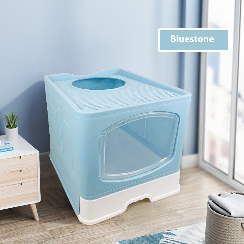 No Plus-sized Folding Litter Box Fully Enclosed Cat Toilet