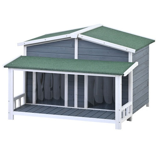 GO 47.2" Large Wooden Dog House – The Perfect Outdoor & Indoor Retreat!