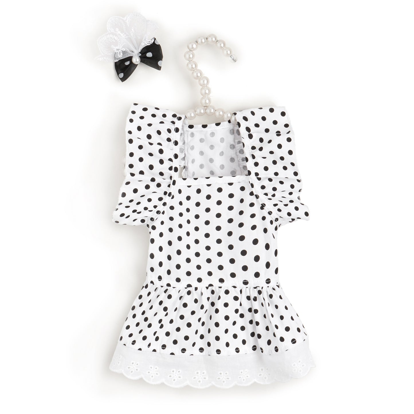 Polka Dot Pet Dress with Headband – Adorable & Stylish Outfit! ✨