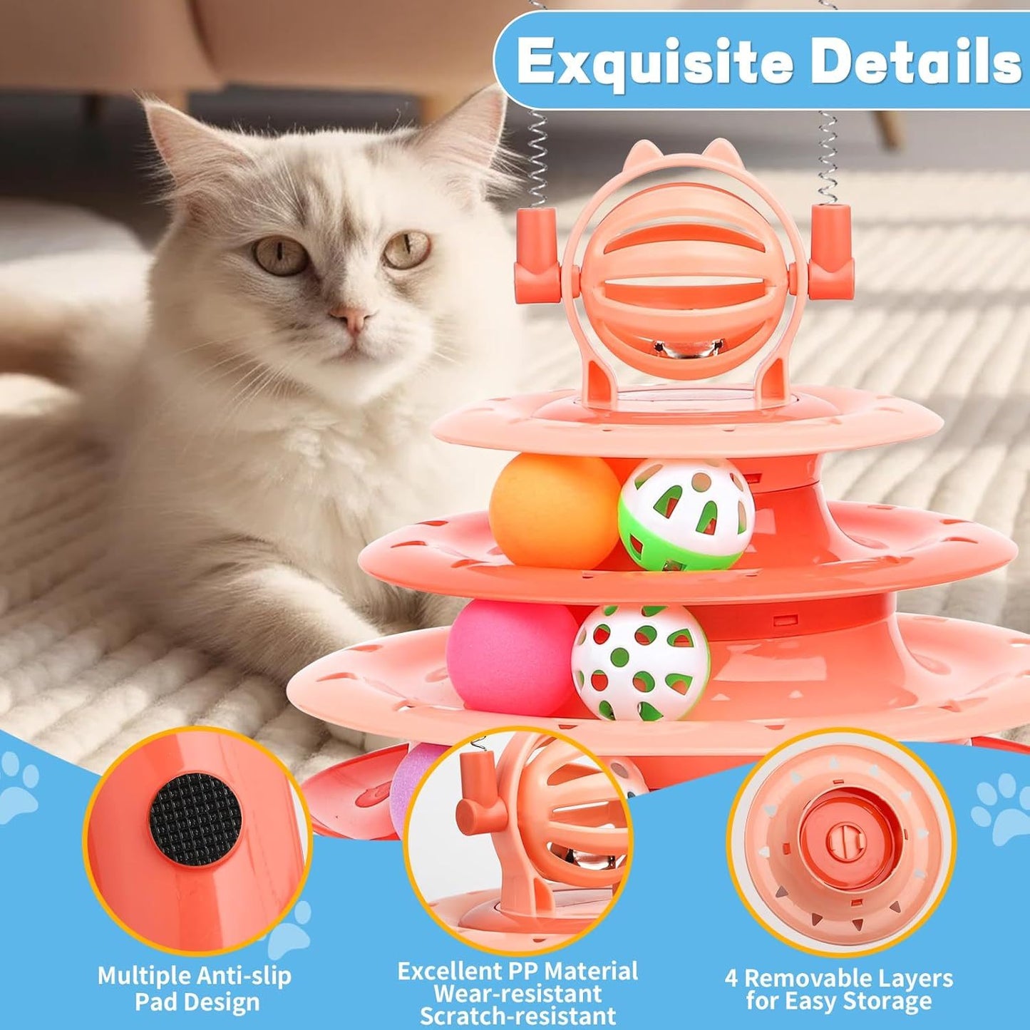 Cat Puzzle & Ball Toy