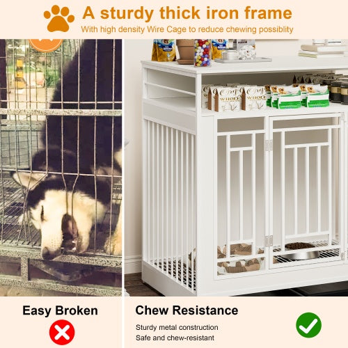 43.3” Large Wooden Dog Cage Furniture – Stylish & Functional Pet House!