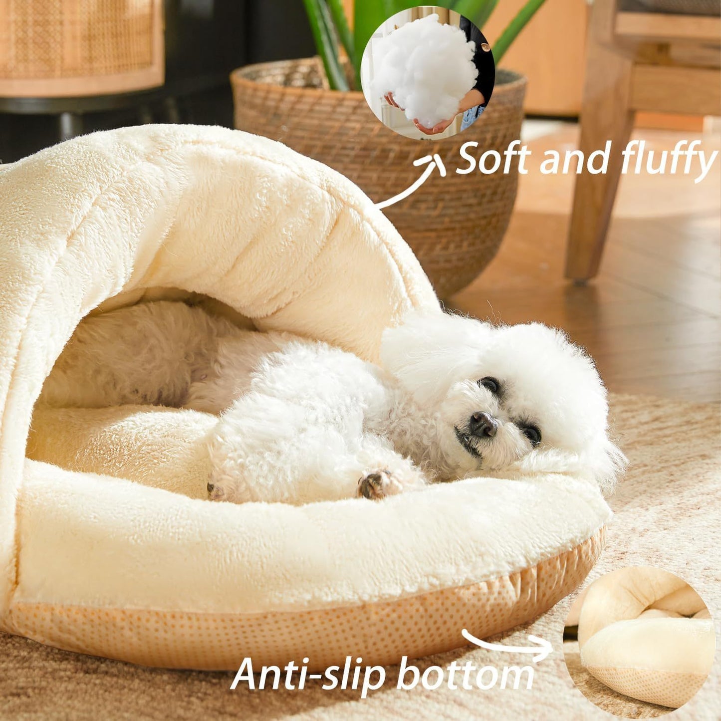 Pet Bed Ultra Soft Cute Plush Slipper