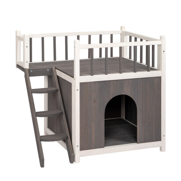 2-Story Wooden Feral Cat House – A Cozy Haven for Your Feline Friends!