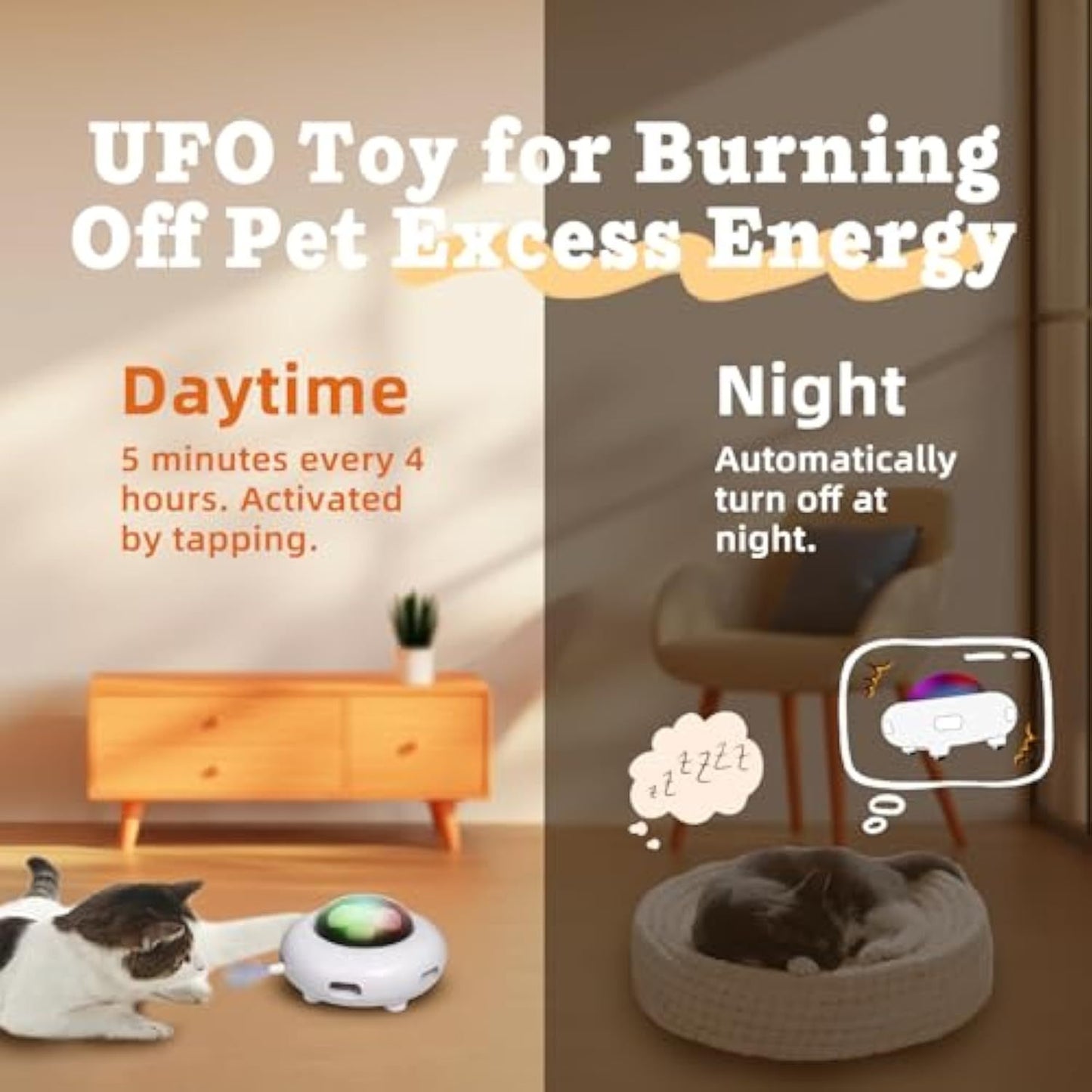 Automatic Kitten Toy Moving Feather Kicker Exercise Hair Removal Toy