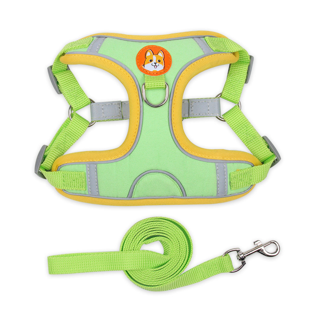 Soft & Comfortable Reflective Dog Harness with Leash