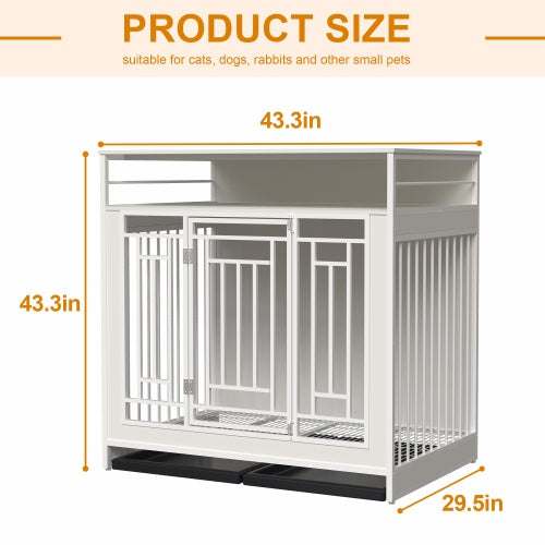 43.3” Large Wooden Dog Cage Furniture – Stylish & Functional Pet House!