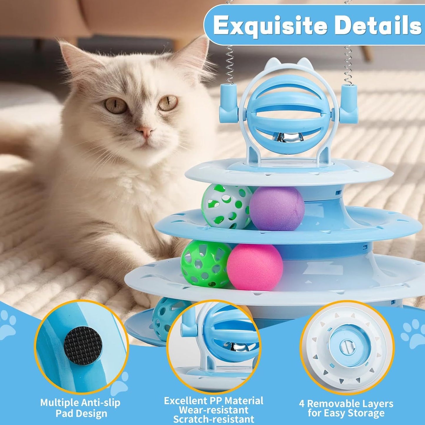 Cat Puzzle & Ball Toy