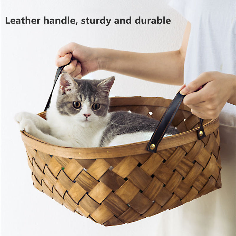 Bamboo Rattan Pet Bed House