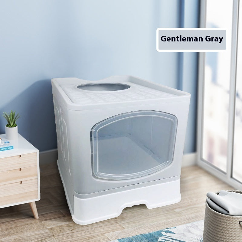 No Plus-sized Folding Litter Box Fully Enclosed Cat Toilet