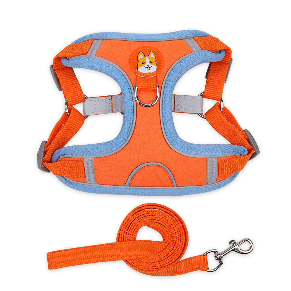 Soft & Comfortable Reflective Dog Harness with Leash