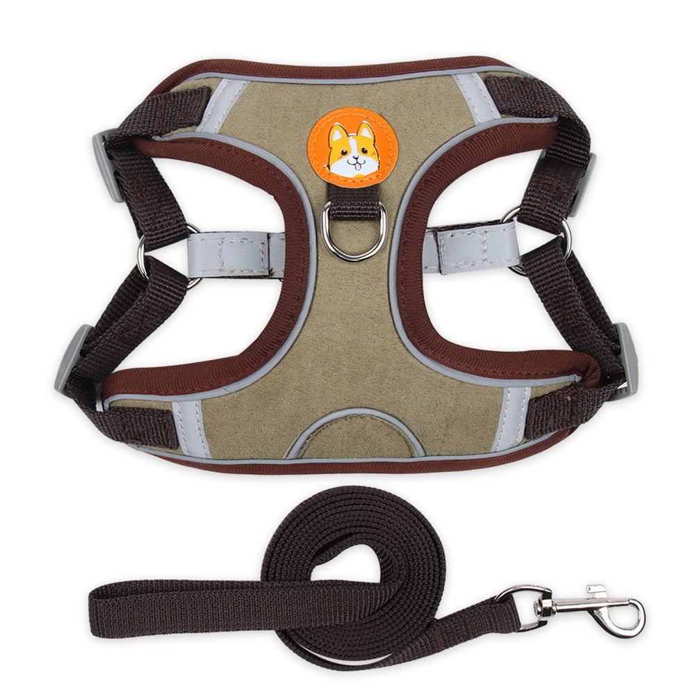 Soft & Comfortable Reflective Dog Harness with Leash