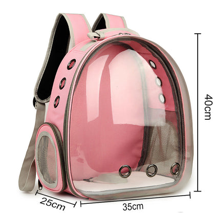 Transparent Capsule Pet Backpack – Travel in Style &amp; Comfort!