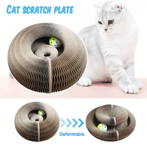 🧲 Magic Organ Cat Scratching Board – Foldable Corrugated Cardboard Cat Toy & Lounge