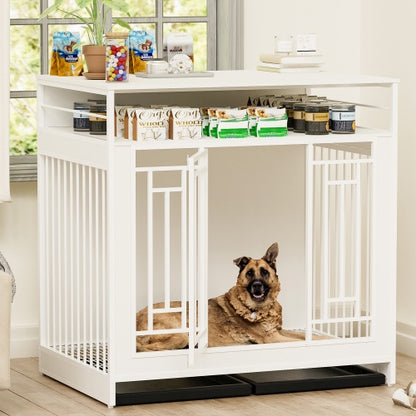 43.3” Large Wooden Dog Cage Furniture – Stylish & Functional Pet House!