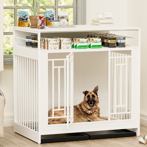 43.3” Large Wooden Dog Cage Furniture – Stylish & Functional Pet House!