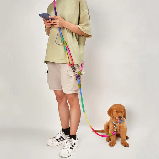 🐾 Reflective Nylon Dog Leash – Safety &amp; Comfort for Every Walk! 🐾