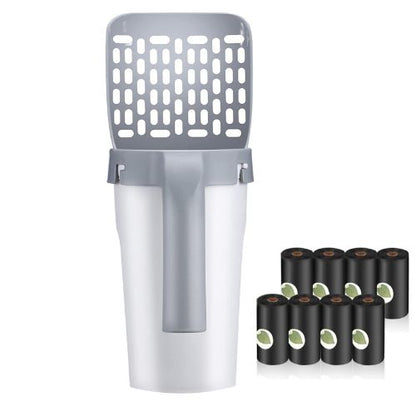 Litter Scooper with Waste Bag System – Effortless Clean-Up