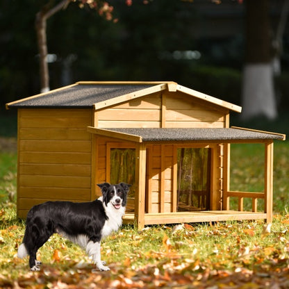 GO 47.2" Large Wooden Dog House – The Perfect Home for Your Pup!