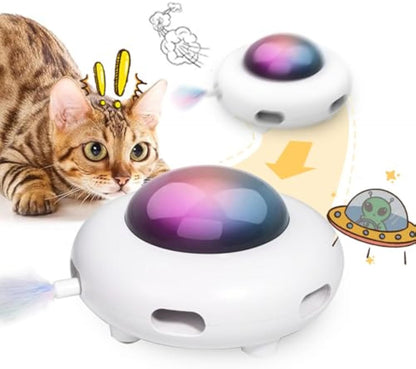 Automatic Kitten Toy Moving Feather Kicker Exercise Hair Removal Toy