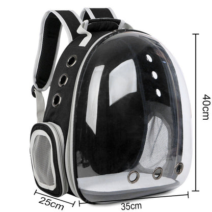 Transparent Capsule Pet Backpack – Travel in Style &amp; Comfort!