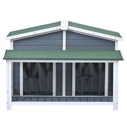 GO 47.2" Large Wooden Dog House – The Perfect Outdoor & Indoor Retreat!